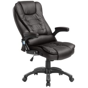 Silla de oficina pu marrón 62x68x121 cm