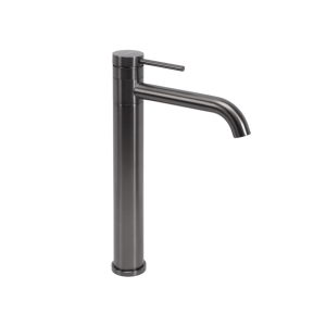 Rea grifo de baño lungis gun grey super high, 16,5x5,2x34,5 cm
