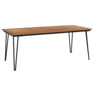 vidaXL mesa de jardín con patas en u madera maciza acacia 200x90x75 cm
