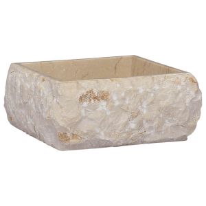 vidaXL lavabo crema mármol 30x30x13 cm