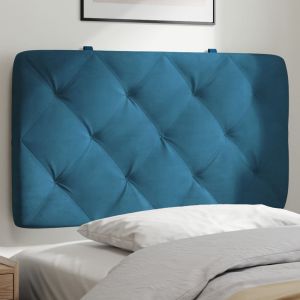 Cabecero de cama acolchado terciopelo azul 80 cm eso8671