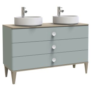 Ondee - mueble de baño nemoo plano para colocar - 120cm - lacado verde
