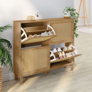 Mueble zapatero bohemio - rejilla - 100 cm