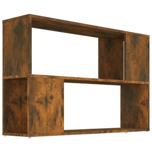 vidaXL estantería madera contrachapada color roble ahumado 100x24x63cm