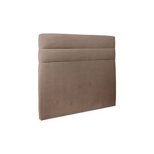 Cabecero 180 cm lines - tela terciopelo taupe - gris topo
