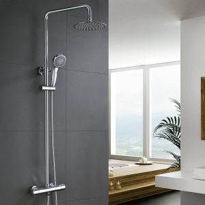 Imex columna ducha termostática con grifo cromado serie londres