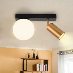 Nettlife lámpara de techo negro gu10 25x13