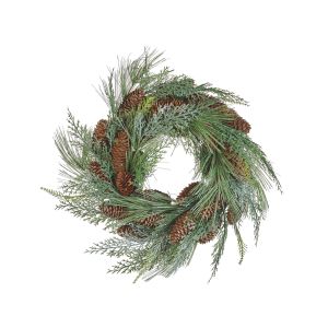 Corona de navidad asturia 34 cm verde