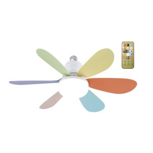 Ventilador o bombilla de techo con luz LED altari E27 multicolor cct 18w