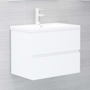 Mueble con lavabo madera de ingeniería blanco es5193