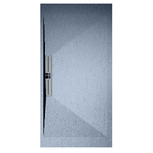 Plato de ducha pizarra edis gris  80x140 cm rejilla acero inox.