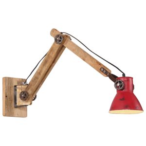 vidaXL lámpara de pared rojo desgastado 25 w E27 96x15x20 cm