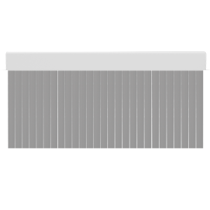 Cortina para puertas de PVC surca gris opaco / 90 x 210