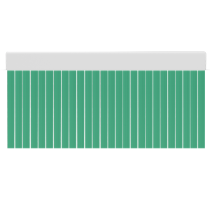 Cortina para puertas de PVC surca verde translucido / 90 x 210