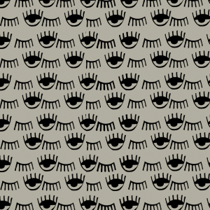 Papel pintado juvenil ojos negro y gris 60cm por 300cm