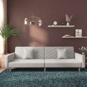 Sofá cama de 2 plazas con dos almohadas tela gris claro d824085