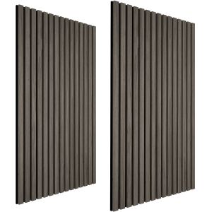Tectake 2 paneles de pared aspecto de madera, 120 x 60 x 2,1 cm roble gris