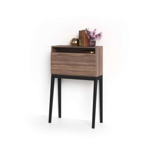 Mesa estudio para colgar con puerta abatible y organización