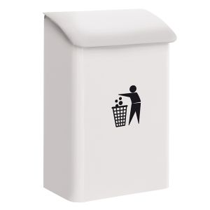 Arregui e6101 papelera mural de acero de 18 l, papelera de garaje y parking