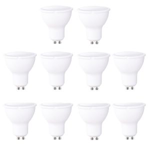 Pack 10 bombillas a2bc LED gu10 8w luz neutra 4000k