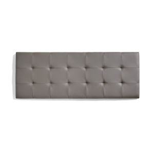 Cabecero de cama 160 capitone cuadros polipiel 162x57x5cm gris