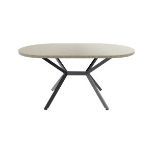 Marui small - mesa de comedor 150x90 cm madera texturizada base ashi
