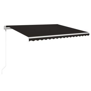 vidaXL toldo automático LED sensor de viento gris antracita 450x350 cm