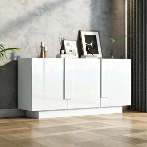 Aparador para salón comedor 3 puertas blanco 60x160x35cm