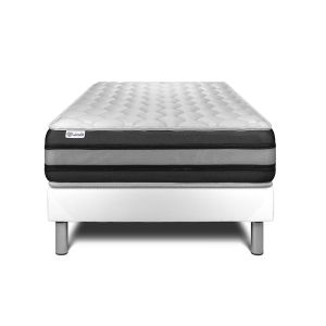 Conjunto vital spring zen 90 x 190 cm somier kit blanco