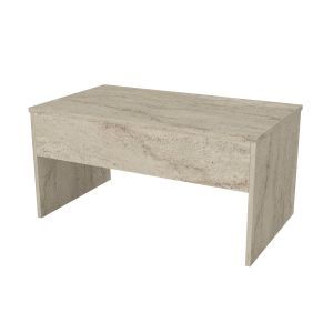 Mesa de centro con cajón de madera <<akilli>> - 90 x 45 x 52 cm - travertin