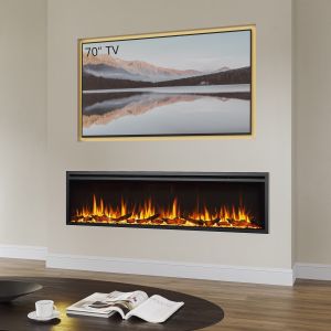 Chimenea eléctrica BALDERIA Atalanta 72 - empotrable, 1500 W - negro