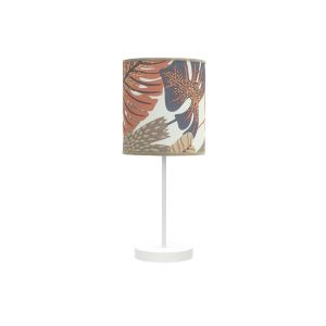 Sobremesa pequeña 1xe14 blanco estampado 47x16x16cm etiopía
