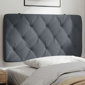 Cabecero de cama acolchado terciopelo gris oscuro 100 cm eso9109
