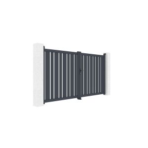 Pack puerta abatible 3m a.160cm veymont + pack puerta 1m a.160cm gris