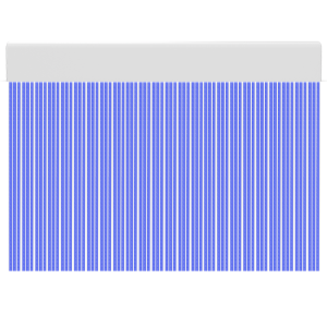 Cortina para puertas de PVC pastel azul con blanco / 90 x 210