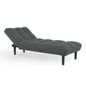 Meridiana clic-clac acolchada gris antracita 182 cm