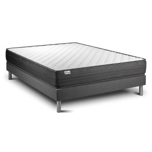 Conjunto vitalpower 130 x 200 cm somier kit gris