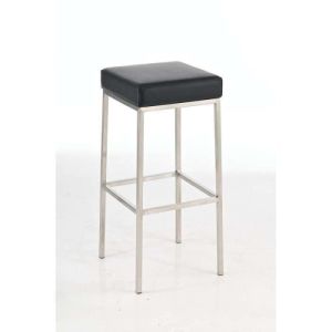 Taburete de bar clásico - negro - similpiel - 80/85 cm