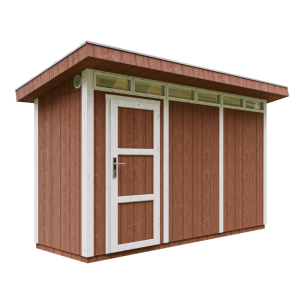 Caseta de jardín Timbela m902-redwood red, 4,3 m², premium, 161×411 cm