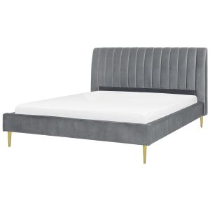 Cama terciopelo marville 180 x 200 cm gris