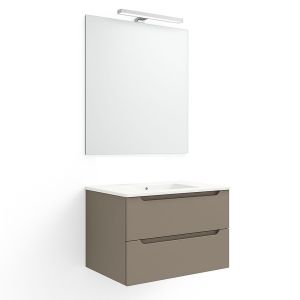 Móveis banho completo LED, victoria 60x45 cm moka fosco 2 gavetas suspensas