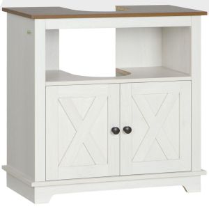Armario de baño 60x30x60 cm color blanco kleankin, hogar - baño