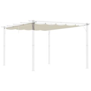 Cubierta para pérgola 350x260x6 cm tela poliéster color beige Outsunny
