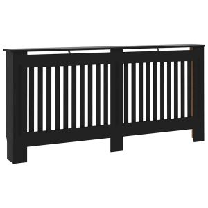 vidaXL cubierta para radiador madera de ingeniería negro 172x19x81,5 cm