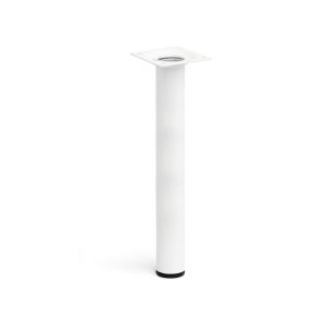 Pata de mesa rei 401g | 30x30x250 mm | blanco | acero
