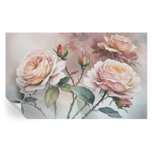 Murales autoadhesivos rosas pastel 416x254 tulup