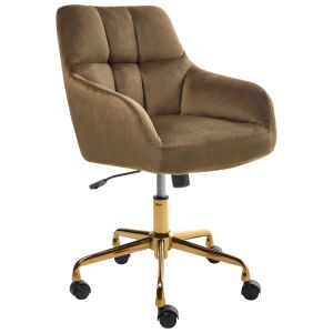 Silla de escritorio palmdale terciopelo marrón