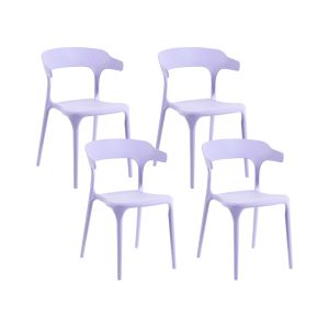 Conjunto de 4 sillas de jardín gubbio violeta