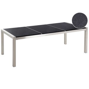 Mesa de jardín grosseto 220 cm 100 cm granito pulido negro