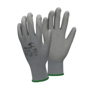 12x guantes trabajo revestimiento pu talla 11-xxl gris